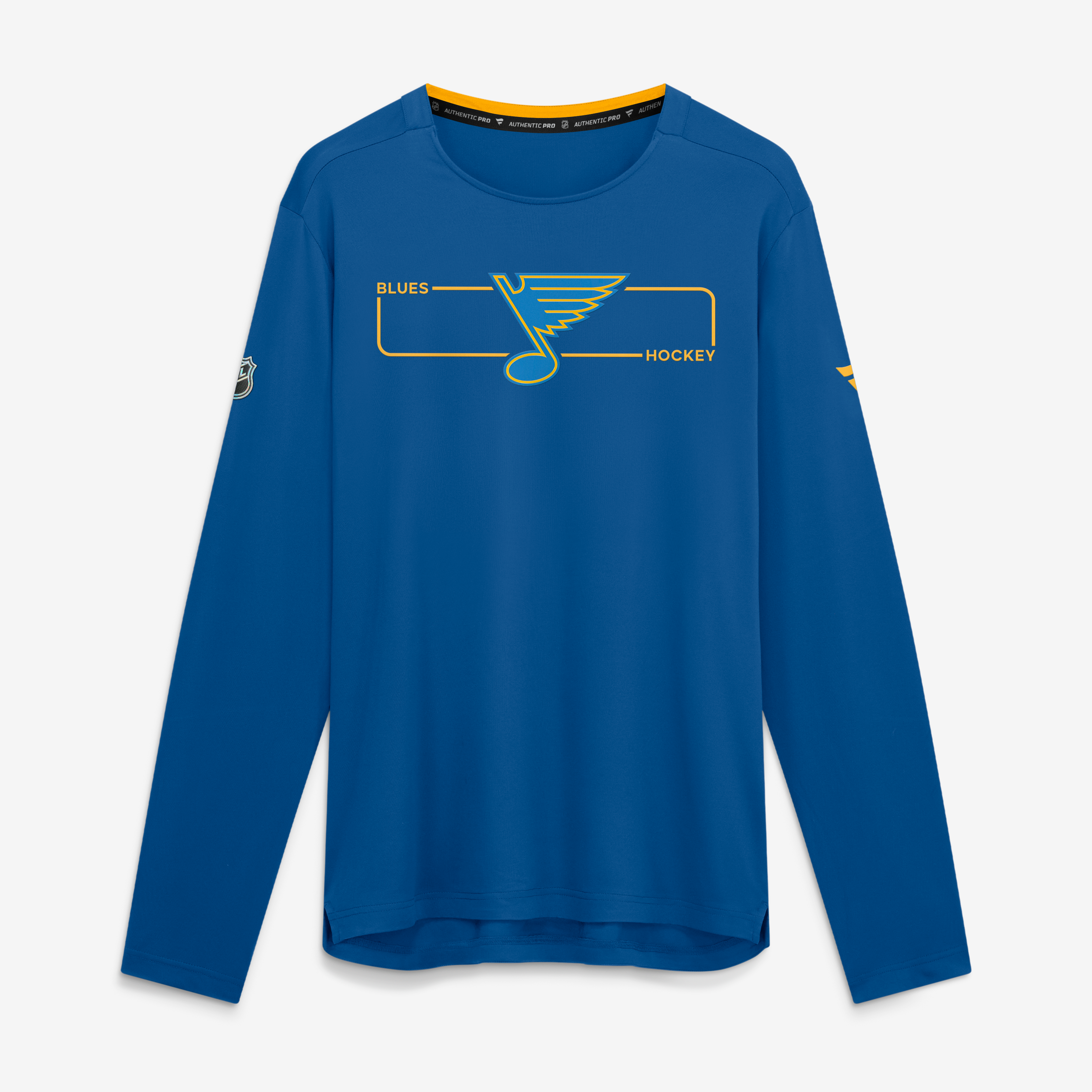 Men's Fanatics Blue St. Louis Blues Authentic Pro Rink Tech Long Sleeve T-Shirt