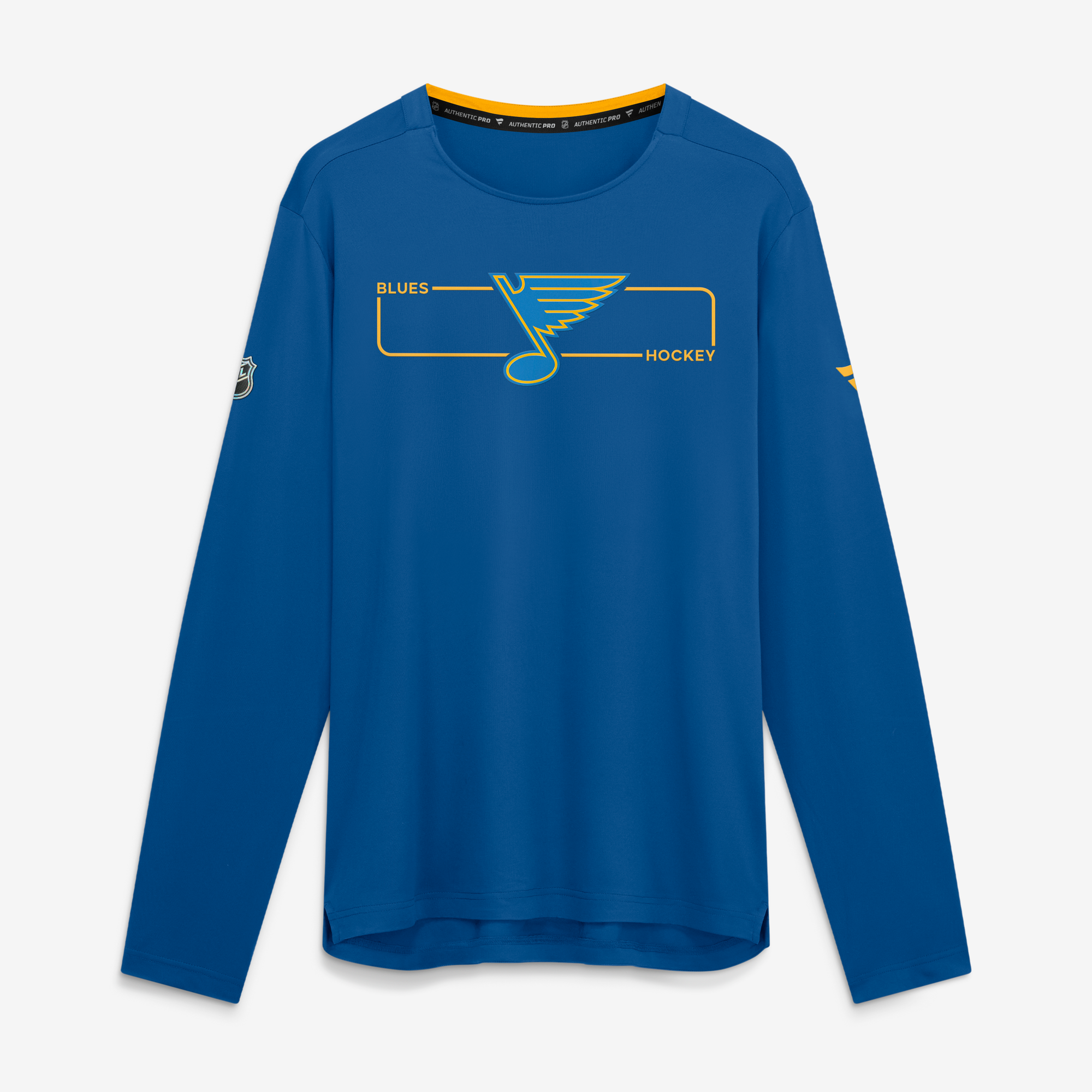 Men's Fanatics Blue St. Louis Blues Authentic Pro Rink Tech Long Sleeve T-Shirt