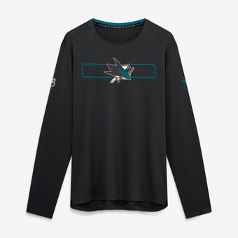 Men's Fanatics Black San Jose Sharks Authentic Pro Rink Tech Long Sleeve T-Shirt