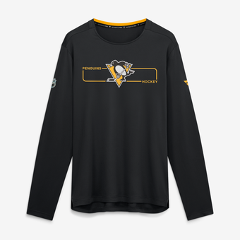 Men's Fanatics Black Pittsburgh Penguins Authentic Pro Rink Tech Long Sleeve T-Shirt