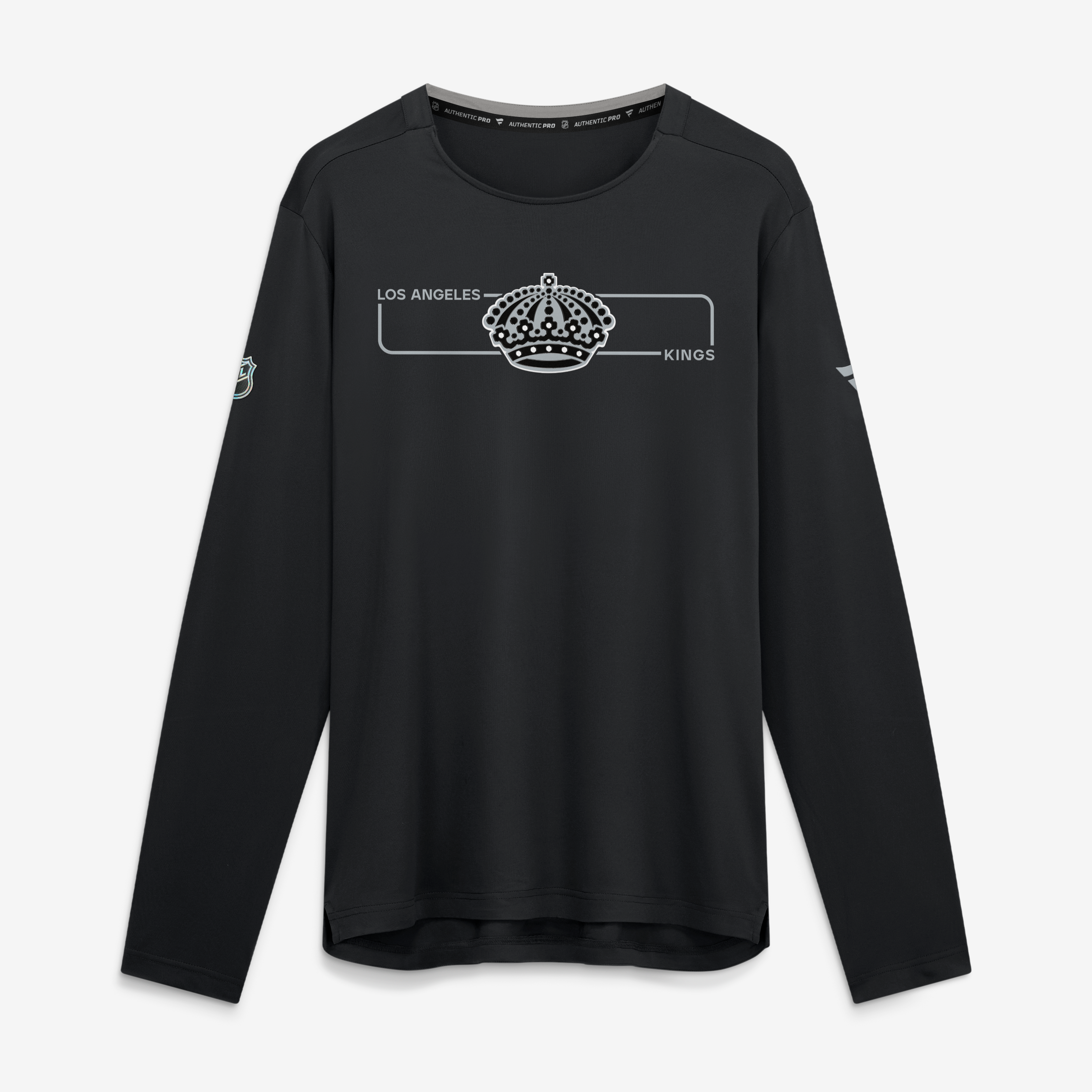 Men's Fanatics Black Los Angeles Kings Authentic Pro Rink Tech Long Sleeve T-Shirt