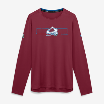 Men's Fanatics Burgundy Colorado Avalanche Authentic Pro Rink Tech Long Sleeve T-Shirt