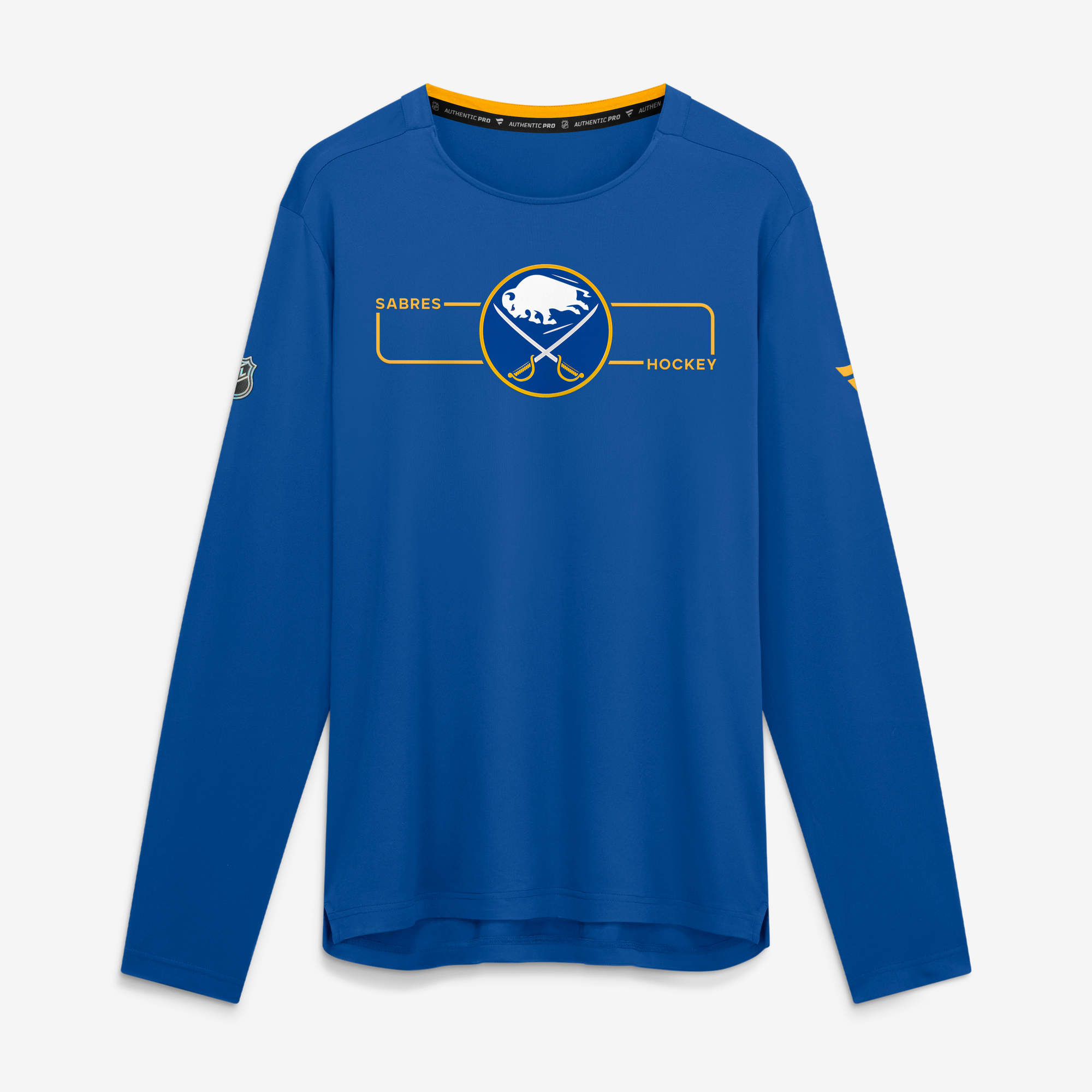 Men's Fanatics Royal Buffalo Sabres Authentic Pro Rink Tech Long Sleeve T-Shirt