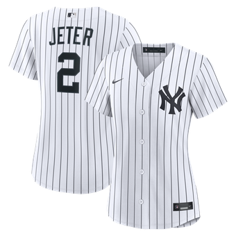 Women's Nike Derek Jeter White New York Yankees Home Retired Replica Jersey