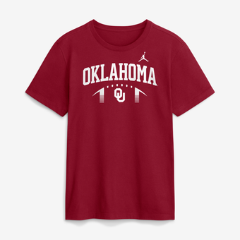 Men's Jordan Brand  Crimson Oklahoma Sooners Primetime Football Icon T-Shirt