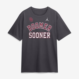 Men's Jordan Brand  Anthracite Oklahoma Sooners Primetime Arch Mantra Legend Dri-FIT T-Shirt