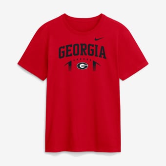 Men's Nike Red Georgia Bulldogs Primetime Football Icon T-Shirt