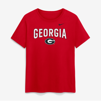 Women's Nike  Red Georgia Bulldogs Arch Logo T-Shirt