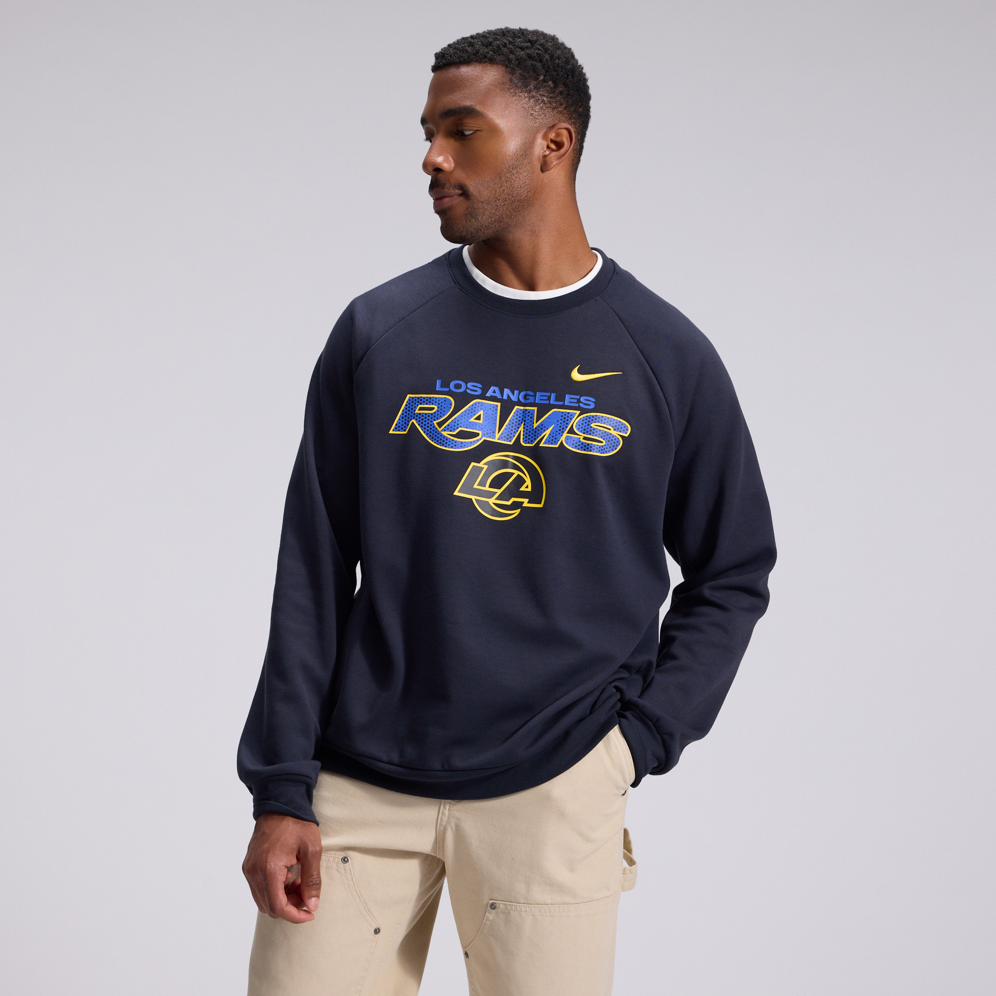 Men’s Nike Navy Los Angeles Rams Rivalries Collection Dri-FIT Crew Sweatshirt Men’s Nike Navy Los Angeles Rams Rivalries Collection Dri-FIT Crew Sweatshirt