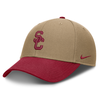 Unisex Nike Beige/Cardinal USC Trojans Primetime Rise Dri-FIT Adjustable Hat