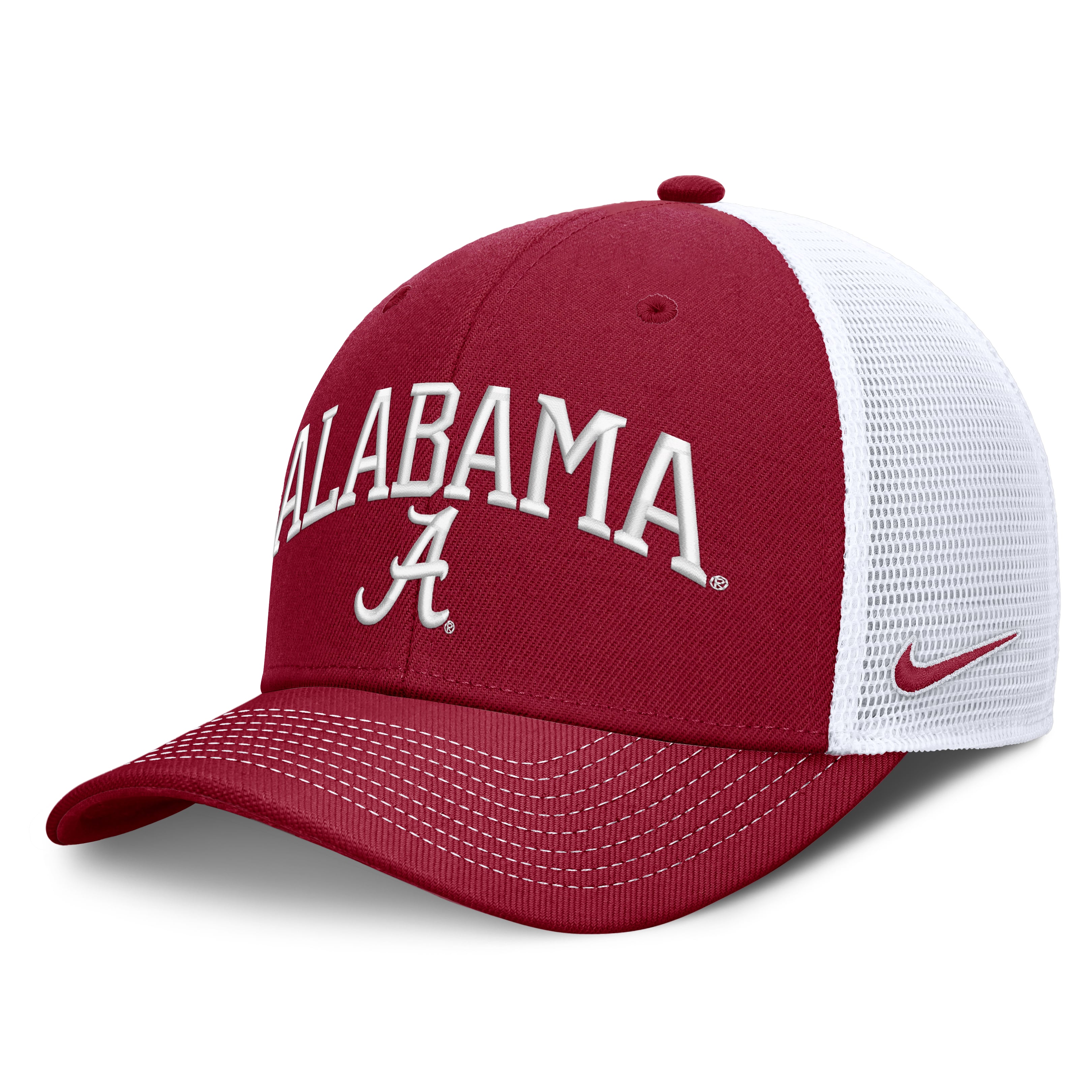 Unisex Nike  Crimson/White Alabama Crimson Tide Primetime Arched Trucker Adjustable Hat