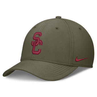 Men's Nike  Olive USC Trojans Primetime SwooshFlex Dri-FIT Hat