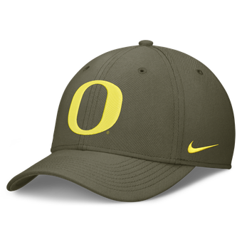 Men's Nike  Olive Oregon Ducks Primetime SwooshFlex Dri-FIT Hat