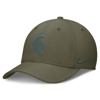 Men's Nike  Olive Michigan State Spartans Primetime SwooshFlex Dri-FIT Hat