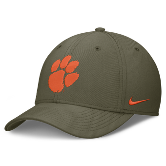 Men's Nike  Olive Clemson Tigers Primetime SwooshFlex Dri-FIT Hat