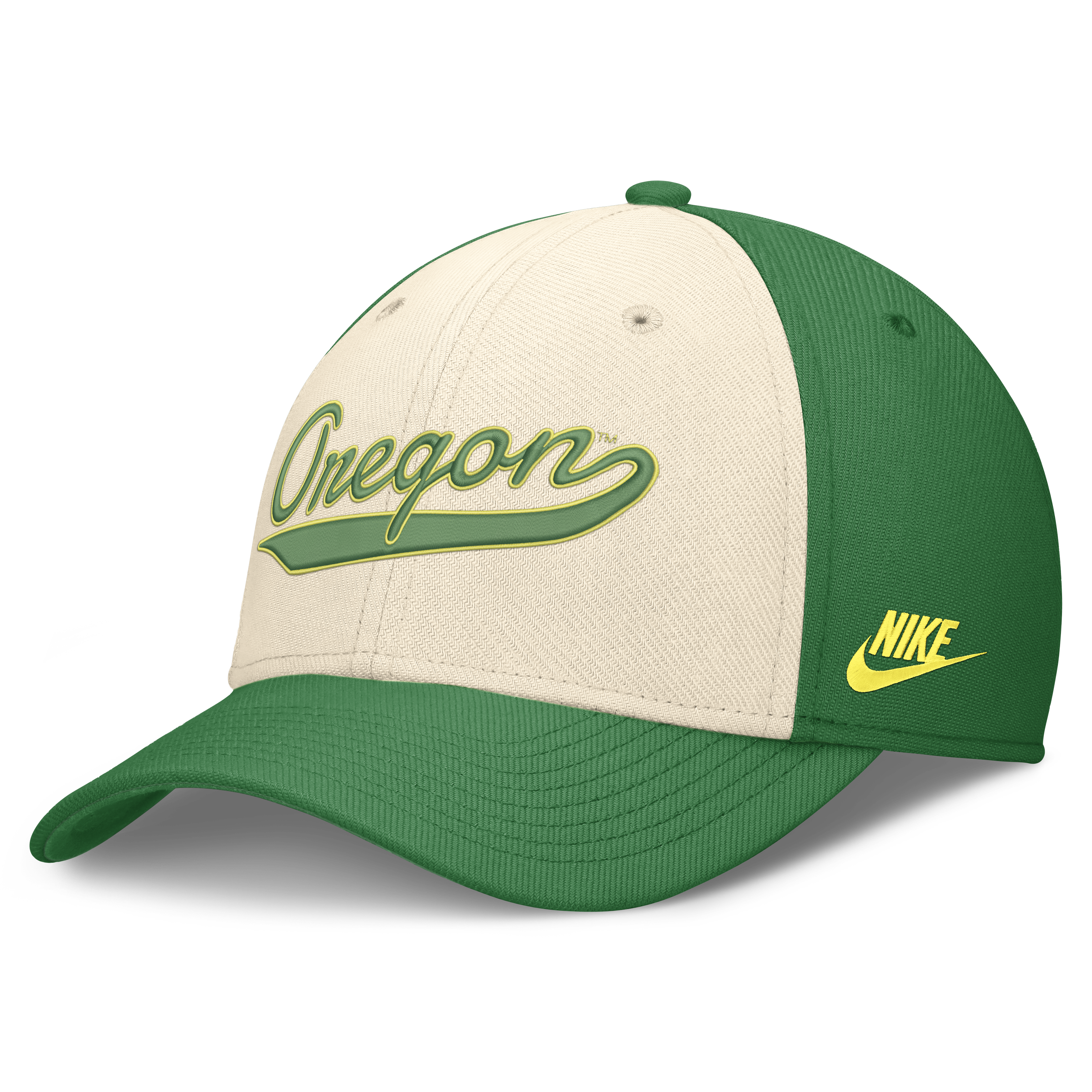 Men’s Nike Natural/Green Oregon Ducks Legacy Swooshflex Dri-FIT Hat Men’s Nike Natural/Green Oregon Ducks Legacy Swooshflex Dri-FIT Hat