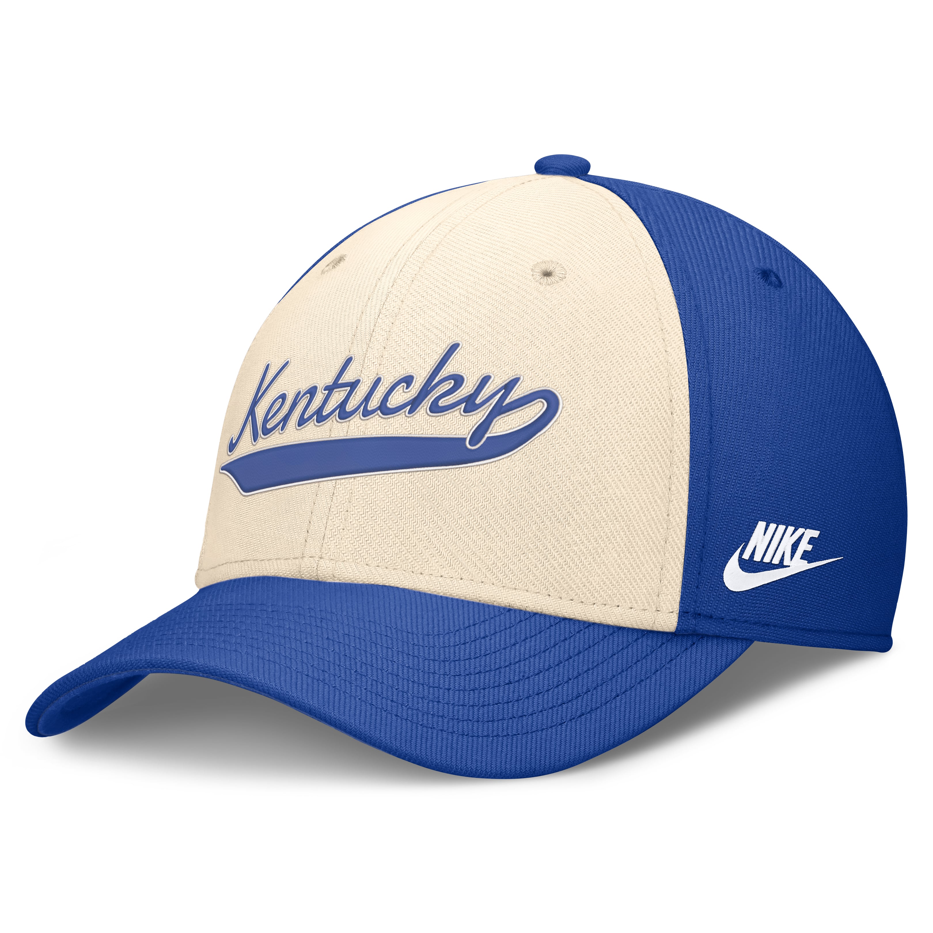 Men's Nike  Natural/Royal Kentucky Wildcats Legacy Swooshflex Dri-FIT Hat