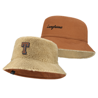 Unisex Nike  Beige/Tan Texas Longhorns Campus Prep Script Reversible Bucket Hat