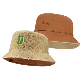 Unisex Nike  Beige/Tan Oregon Ducks Campus Prep Script Reversible Bucket Hat