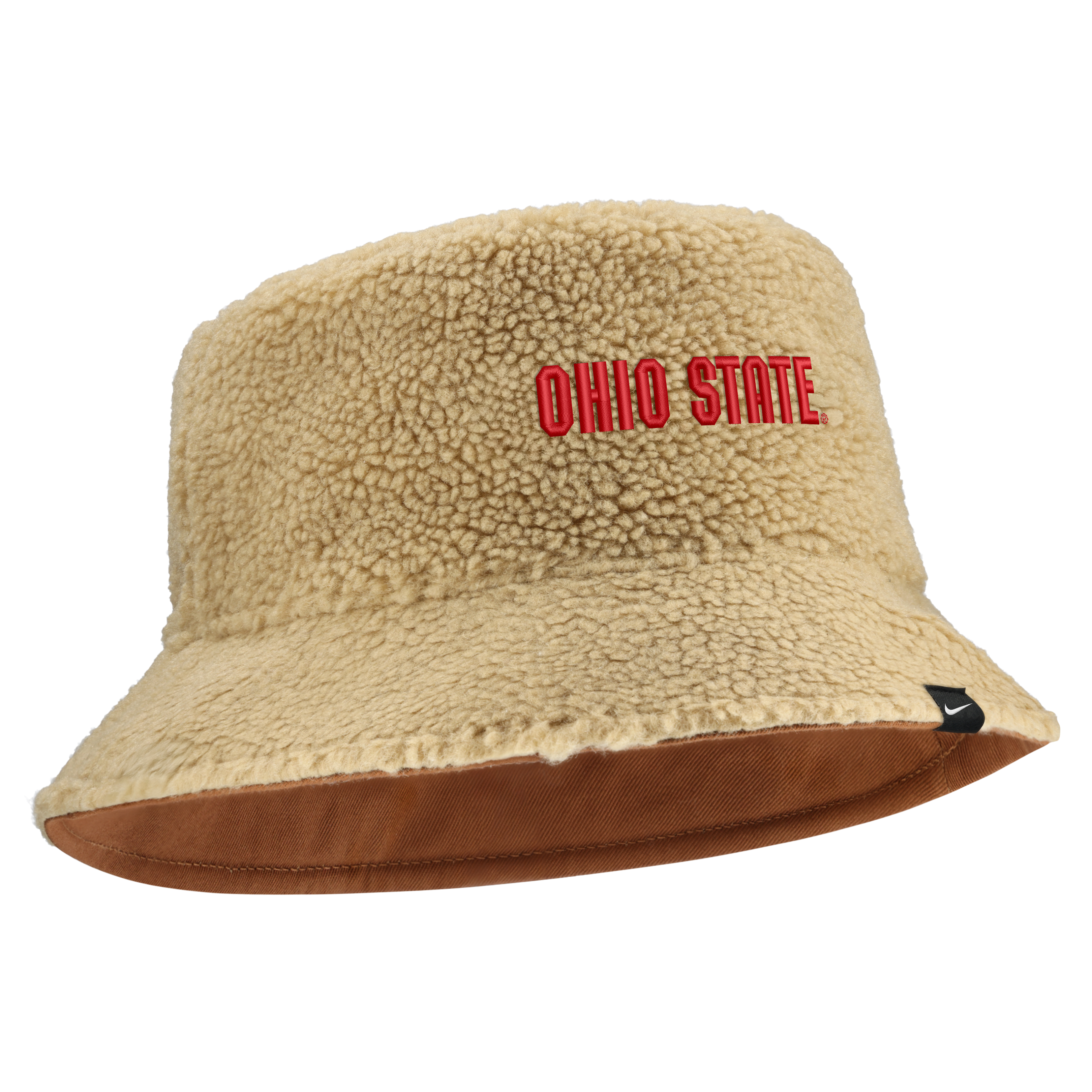 Unisex Nike Beige/Tan Ohio State Buckeyes Campus Prep Script Reversible Bucket Hat
