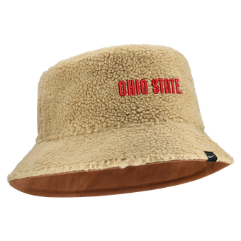 Unisex Nike  Beige/Tan Ohio State Buckeyes Campus Prep Script Reversible Bucket Hat