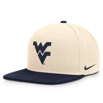 Unisex Nike  Natural/Navy West Virginia Mountaineers Campus Prep Snapback Hat