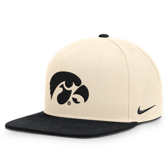 Unisex Nike  Natural/Black Iowa Hawkeyes Campus Prep Snapback Hat
