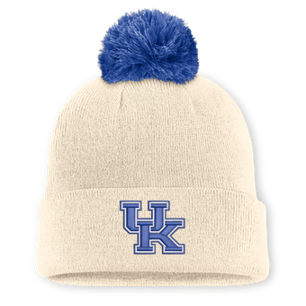 Unisex Nike  Natural Kentucky Wildcats Campus Prep Script Cuffed Knit Hat with Pom