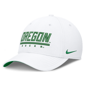 Men's Nike White Oregon Ducks Game Day Rise Swooshflex Hat