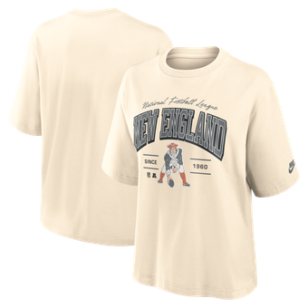 Women's Nike Cream New England Patriots Vintage Mod Boxy T-Shirt