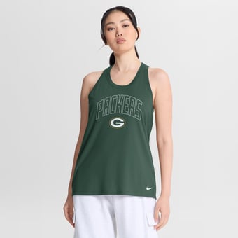 Women's Nike Green Green Bay Packers Primetime Tri-Blend Dri-FIT Tank Top