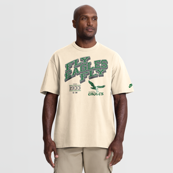 Men's Nike Natural Philadelphia Eagles Vintage Mod Blown Away Max90 T-Shirt