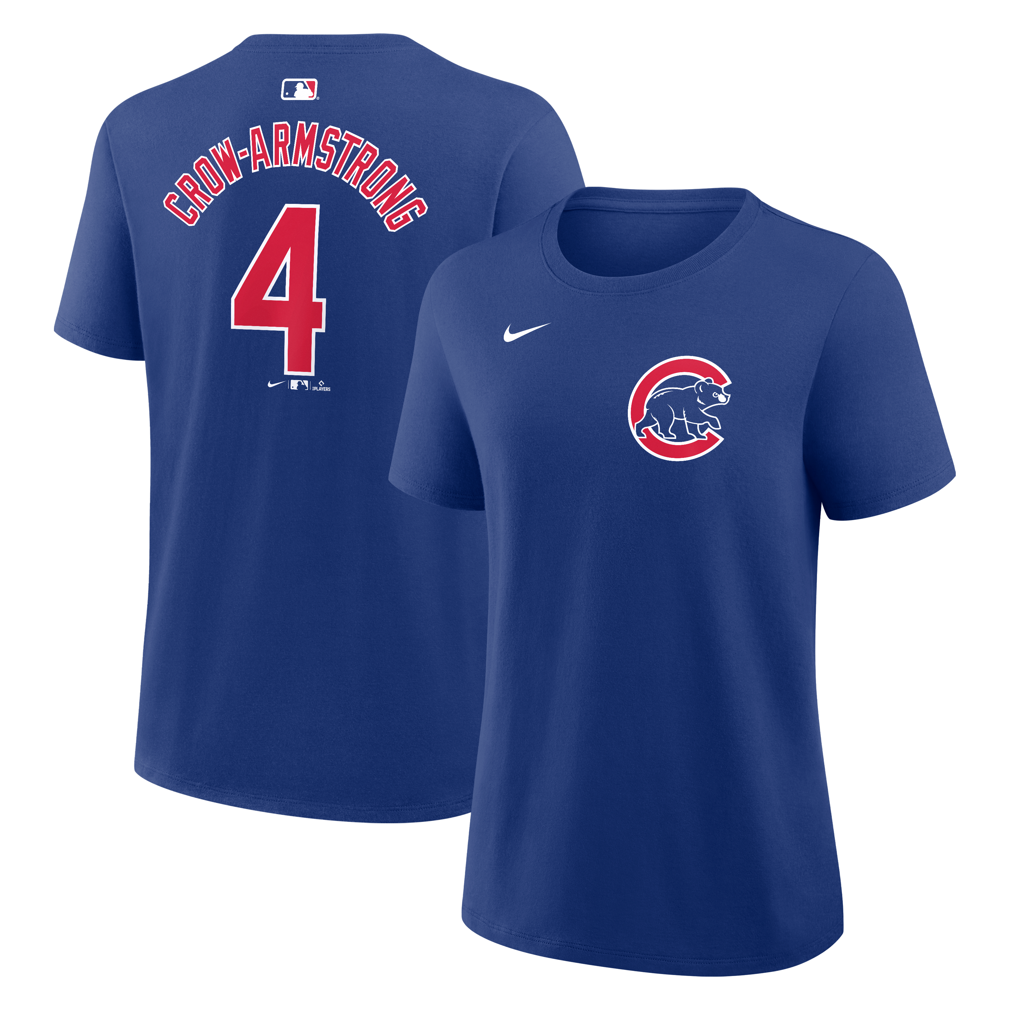 Women's Nike Pete Crow-Armstrong Royal Chicago Cubs Name & Number T-Shirt