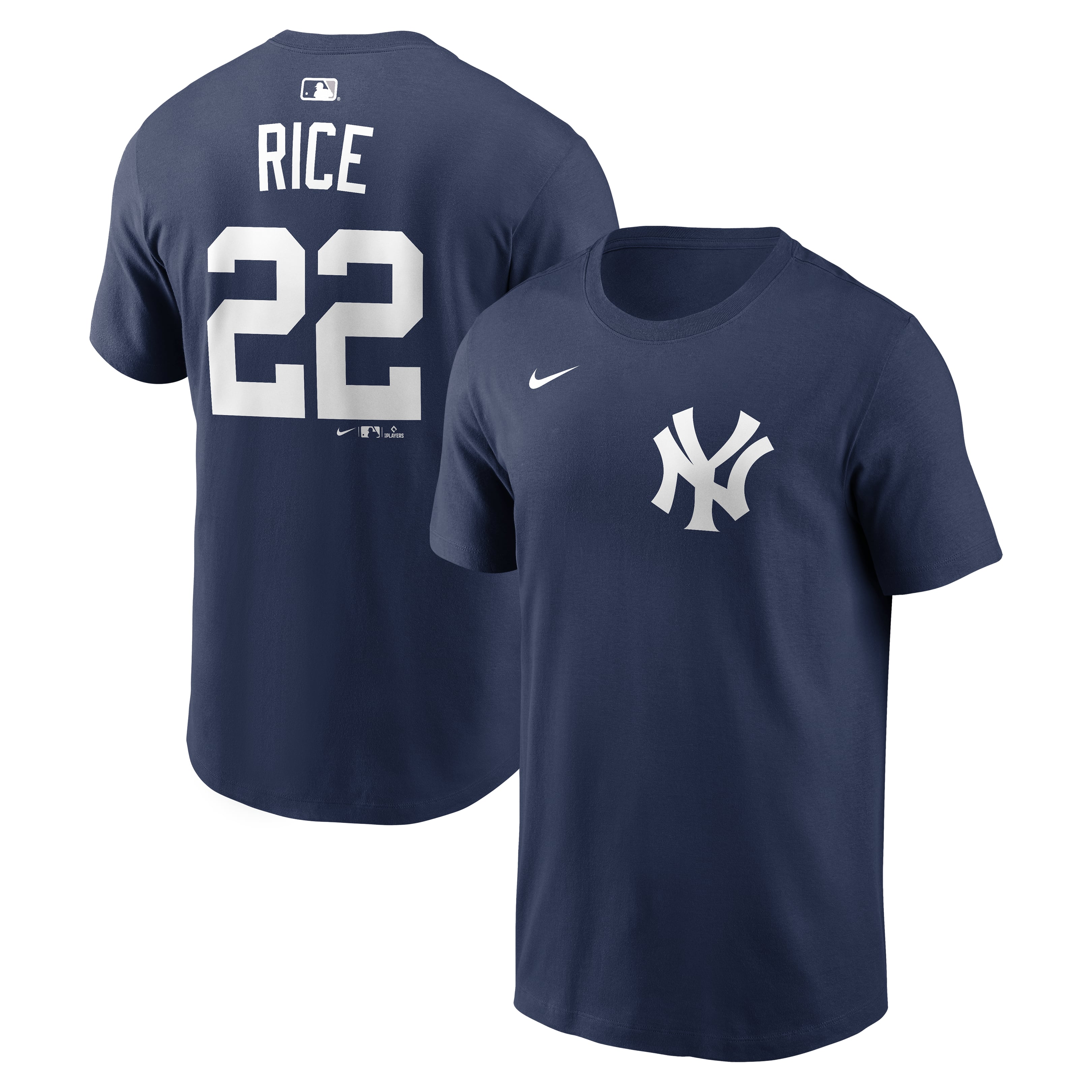 Name & Number T-Shirt Nike Ben Rice Navy New York Yankees Name & Number T-Shirt