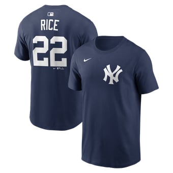Name & Number T-Shirt Nike Ben Rice Navy New York Yankees Name & Number T-Shirt