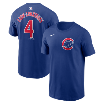 Men's Nike Pete Crow-Armstrong Royal Chicago Cubs Name & Number T-Shirt