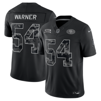 Men's Nike Fred Warner Black San Francisco 49ers 2026 Salute to Service Stitched Limited Jersey