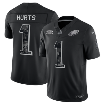 Men's Nike Jalen Hurts Black Philadelphia Eagles 2026 Salute to Service Stitched Limited Jersey