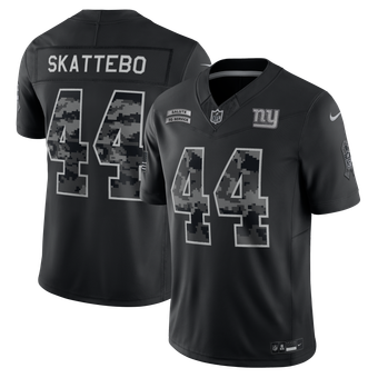 Men's Nike Cam Skattebo Black New York Giants 2026 Salute to Service Stitched Limited Jersey