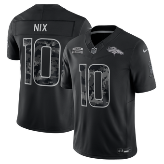 Men's Nike Bo Nix Black Denver Broncos 2026 Salute to Service Stitched Limited Jersey