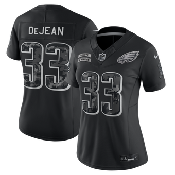 Women's Nike Cooper DeJean Black Philadelphia Eagles 2026 Salute to Service Stitched Limited Jersey