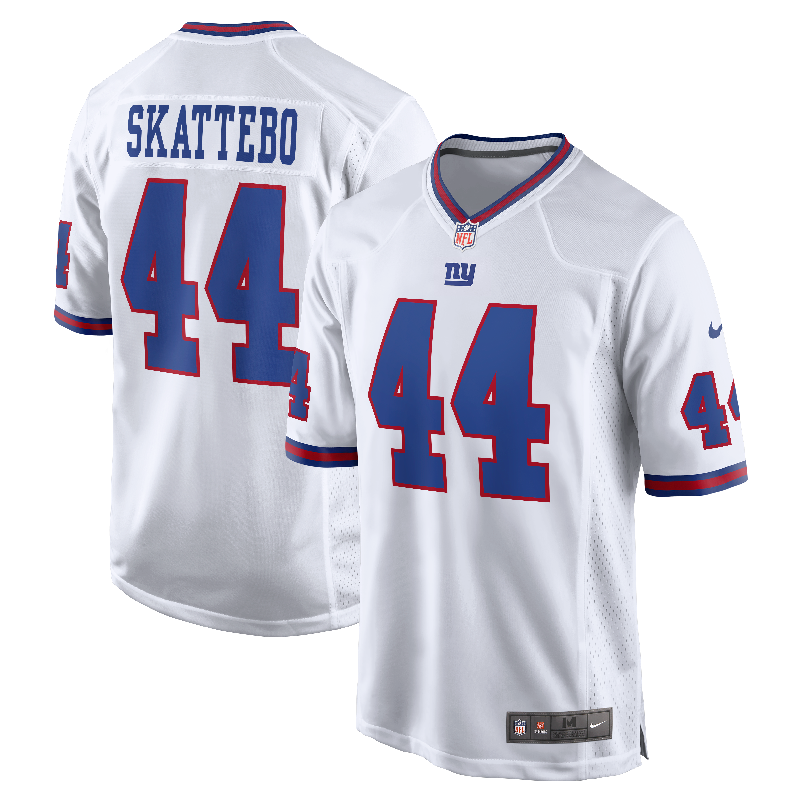 Men’s Nike Cam Skattebo White New York Giants Alternate Vintage White Game Jersey