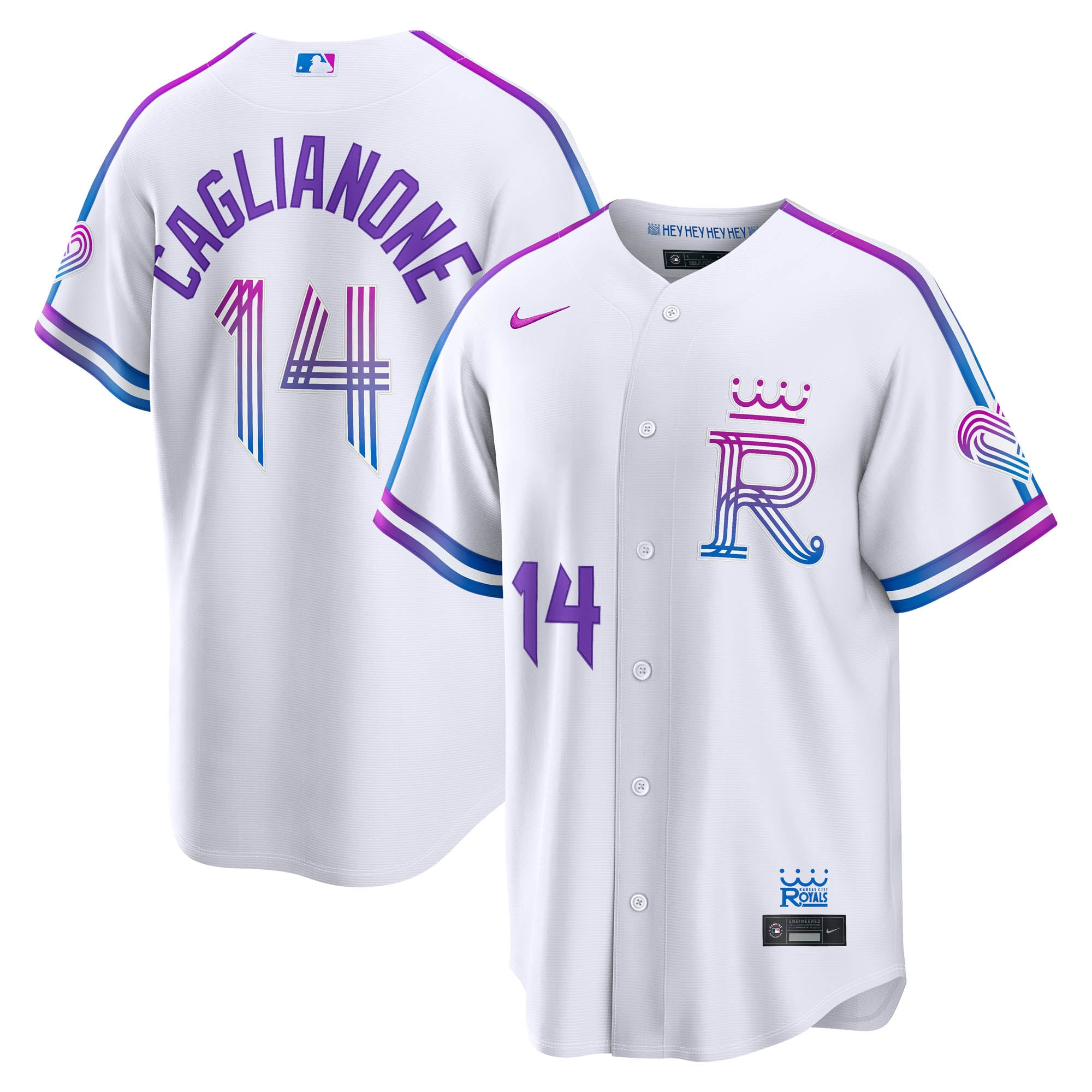 Men's Nike Jac Caglianone White Kansas City Royals 2026 City Connect Stadium Jersey