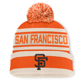Men's Fanatics Orange San Francisco Giants Tape Measure Cuffed Knit Hat with Pom
