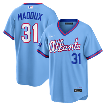 Men's Nike Greg Maddux Powder Blue Atlanta Braves 2026 City Connect Stadium Jersey