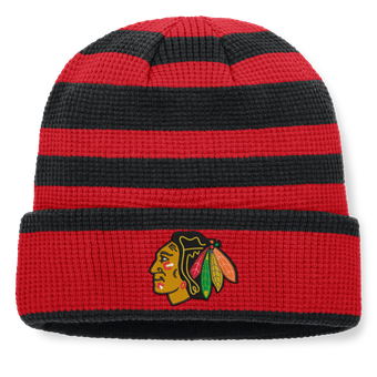 Men's Fanatics Red/Black Chicago Blackhawks Fundamental Steady Cuffed Knit Hat