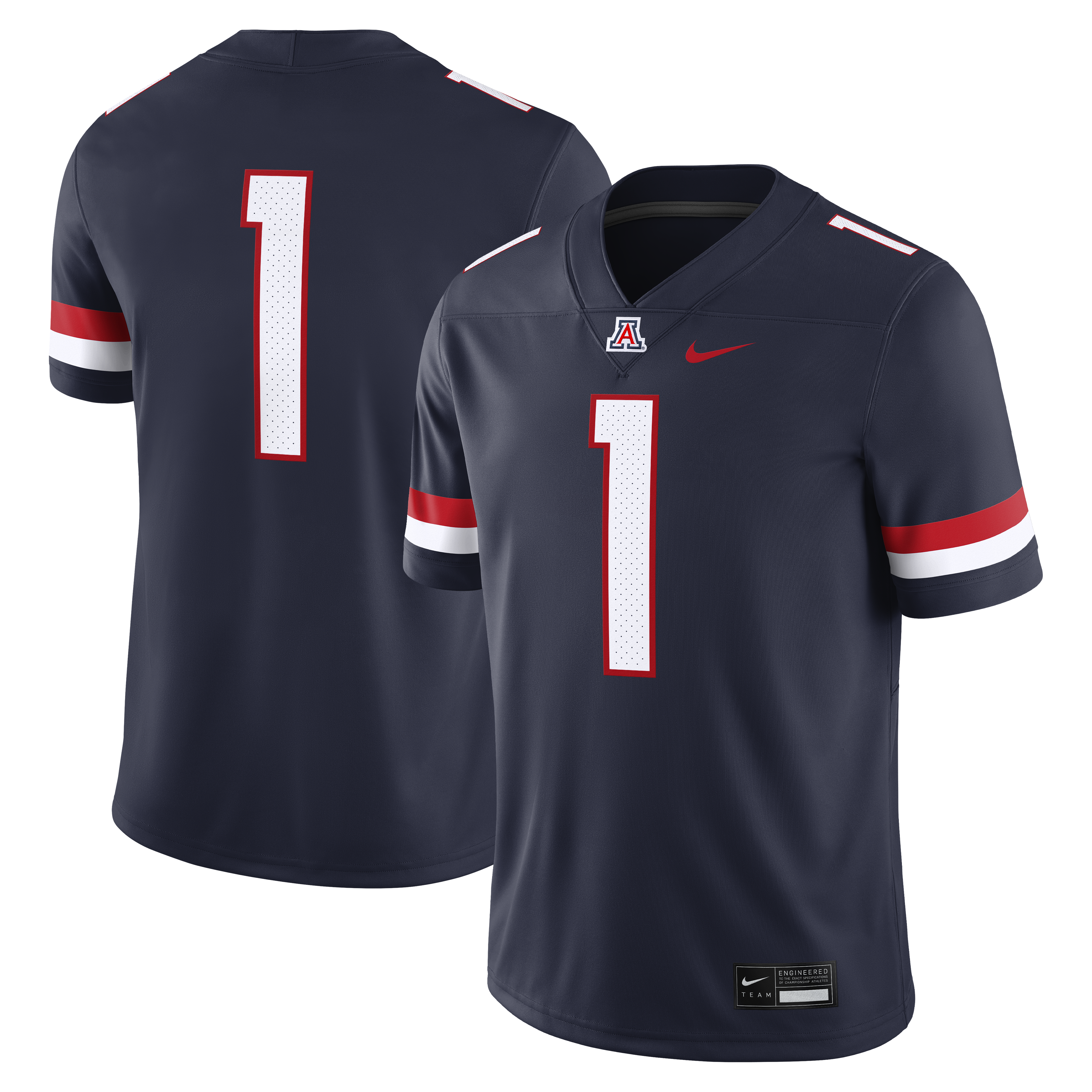 Men's Nike #1 Navy Arizona Wildcats Home Game Football Jersey