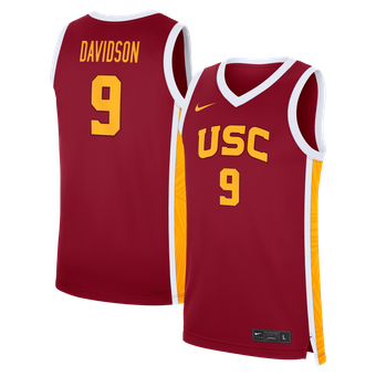 Men's Nike Jazzy Davidson Cardinal USC Trojans Road Replica Basketball Jersey