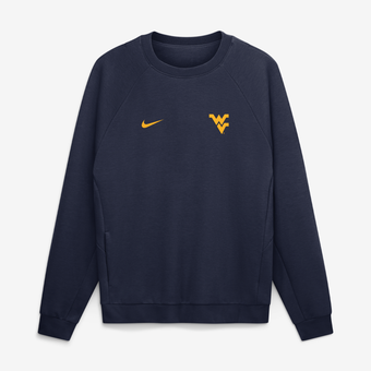 Men's Nike Navy West Virginia Mountaineers Premium Performance Raglan Dri-FIT Sweatshirt