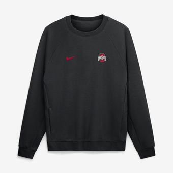 Men's Nike Black Ohio State Buckeyes Premium Performance Raglan Dri-FIT Sweatshirt